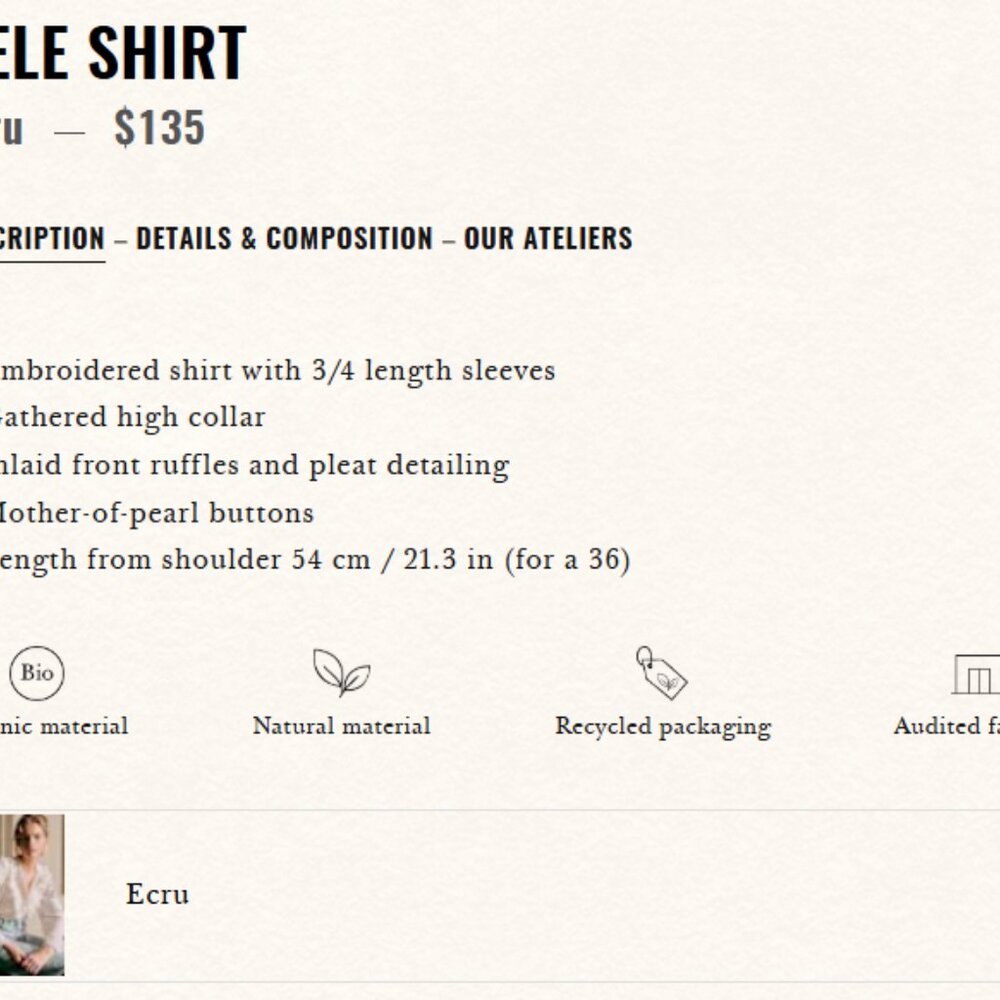 Sezane White Eyelet Ruffle Blouse - Picture 5 of 7